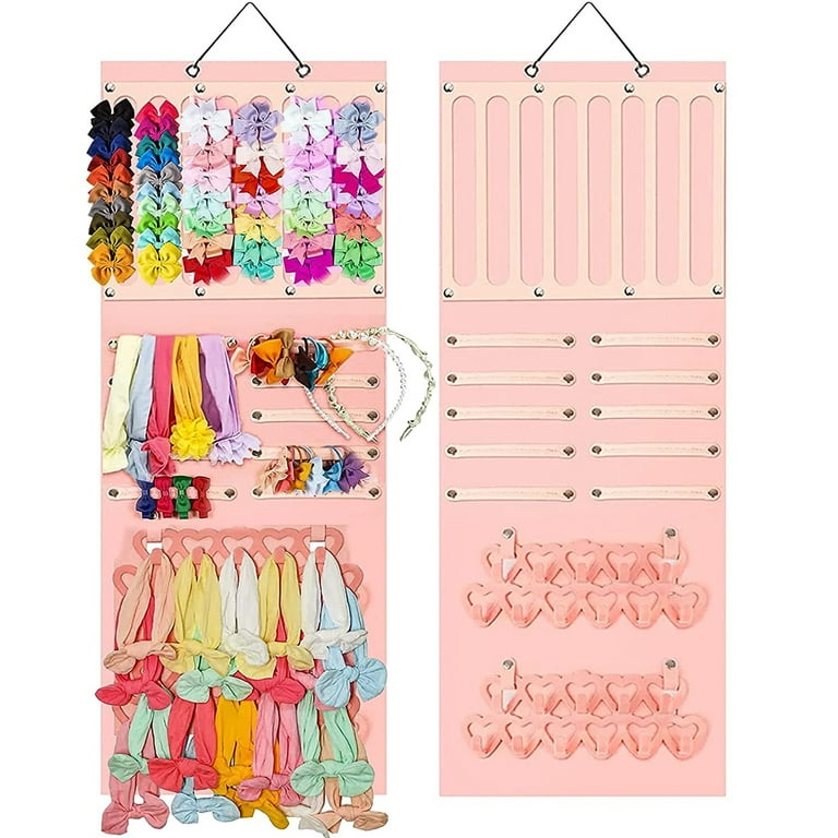  Bow Holder For Girls Hair Bows, Headband Holder Organizer  Hair Bow Organizer Bow Hanger For Girls Hair Bows Bow Storage For Wall,  Room, Door Or Closet