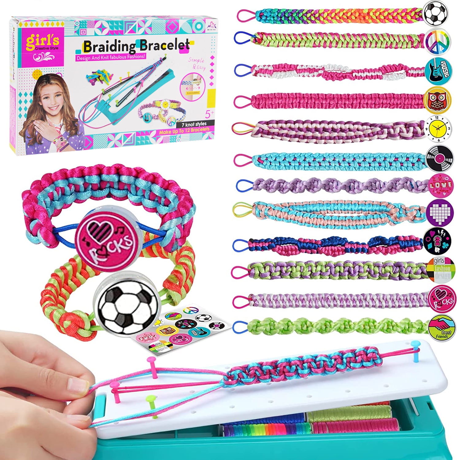 112Pcs Girl Charms Bracelet Making Kit Arts & Crafts DIY Set for Children  Adults Birthday Christmas