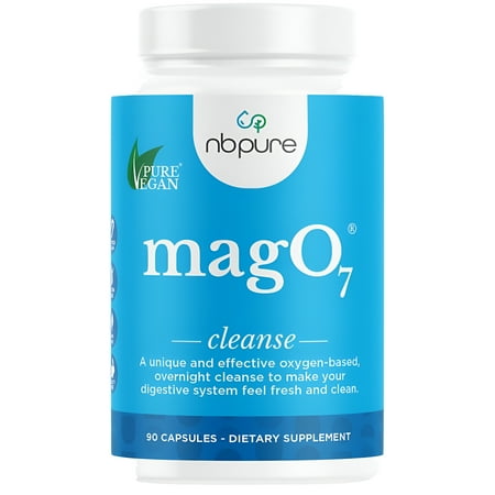 nbpure MagO7 Oxygenated Magnesium Colon Cleanse and Detox, 90 Capsules