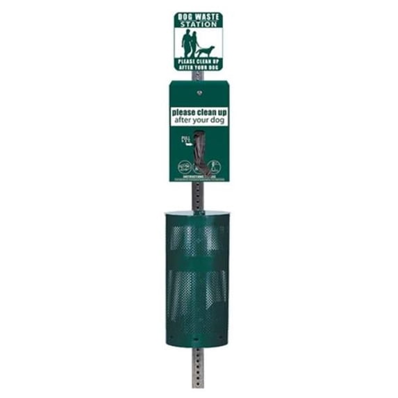 NBPWP D029-B-GRN Standard Dog Waste Station, Green - MittN Bag