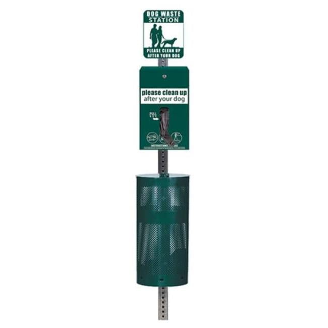 NBPWP D022-B-GRN Standard Dog Waste Station, Green - ONEpul Bag