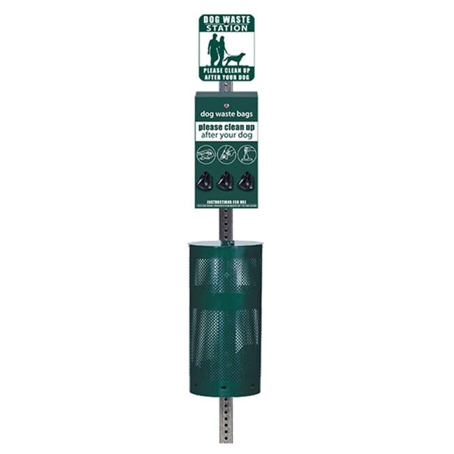 NBPWP D006-B-GRN Standard Dog Waste Station, Green - Roll Bag