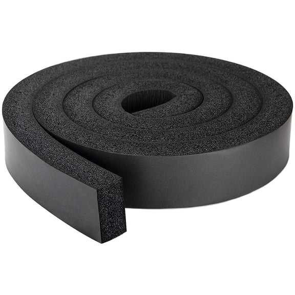 NBR-PVC Foam Window AC Insulation Strip, 2 X 1 Inch High Resilience Weather Seal Roll with Non-Viscous Design (6.5 Feet Long)