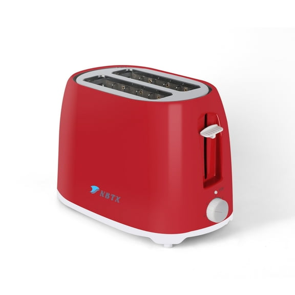 NBTX Toasters 2 Slice Wide Slot With 7-Shade Toast Settings, Slide-Out Crumb Tray, Auto-Shutoff, Faster Heating Speed, Toast Lift Perfect for Toasting Bread Bagels Waffles and Puff Pastry, Red