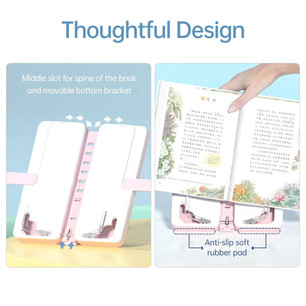 NBX Pencil Box and Foldable Reading Bookshelf 2in1 Multifunction Pen Case Adjustable Reading