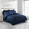 thumbnail image 1 of NC 10 Piece Bed in a Bag Cal King Size Comforter Set Bedding Set, Plaid Pattern, Navy, 1 of 5