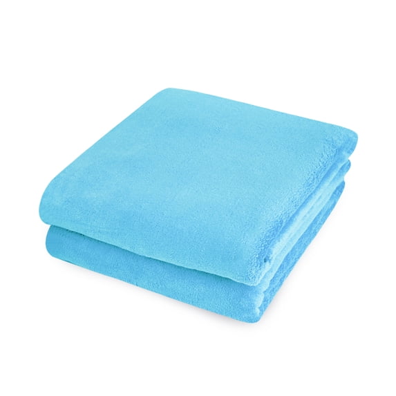 NC 2 Pack Bath Towels 30 x 60 inches,Soft Microfiber Fast Drying Bath Towel Set, Lake Blue
