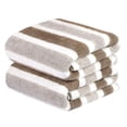 thumbnail image 1 of NC 2 Piece Bath Towel Set, Double Stripe Microfiber Soft Fast Drying Towels, Brown, 1 of 5
