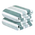 thumbnail image 1 of NC 2 Piece Bath Towel Set, Double Stripe Microfiber Soft Fast Drying Towels, Green, 1 of 6