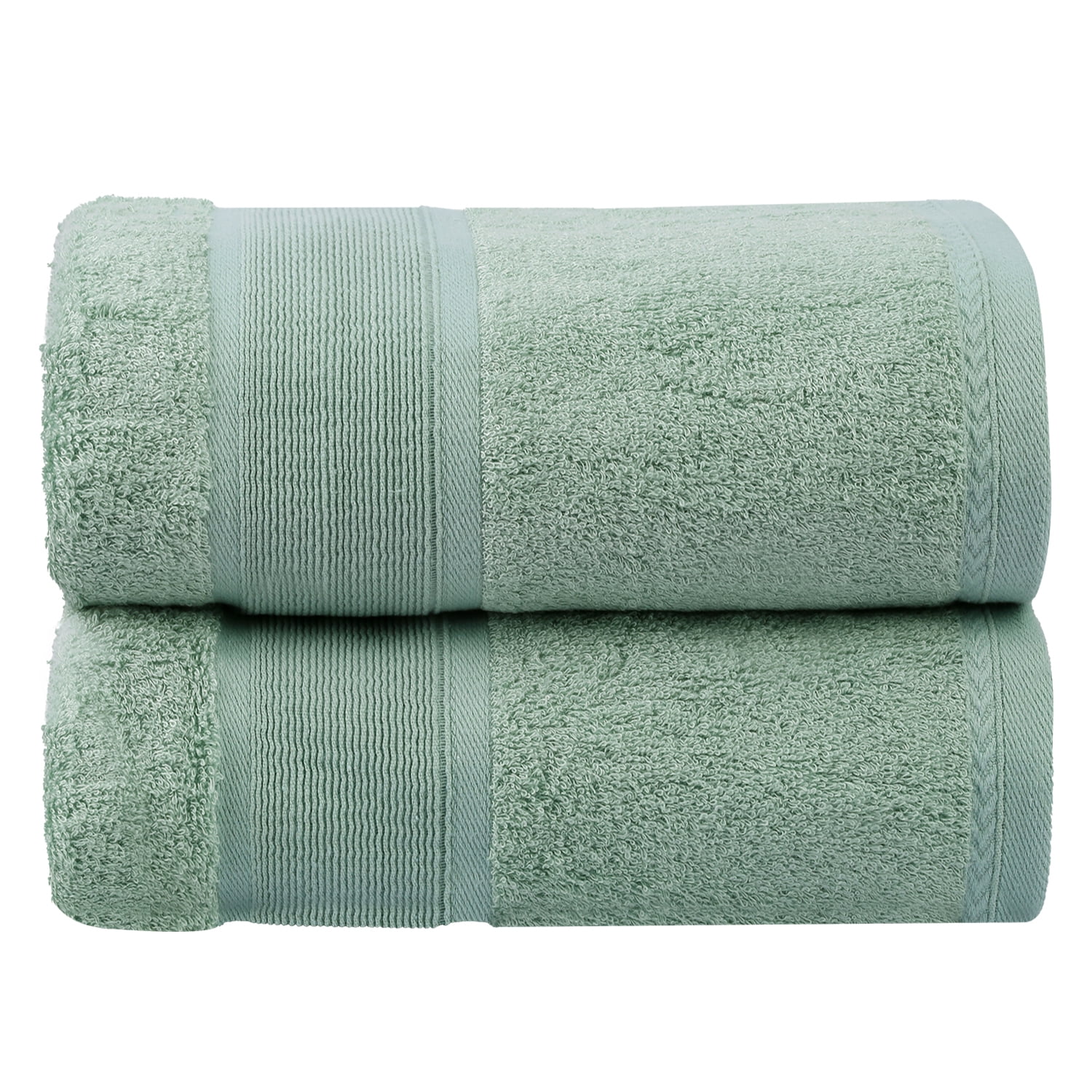 CrystalTowels 7-Pack Bath Towels - Extra-Absorbent - 100% Cotton - 27 x 52