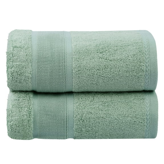 NC Bath Towel Set Soft Cotton Blend 2 Pack (27"x54"), Soft & Absorbent Towel Set, Green