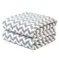 thumbnail image 1 of NC Fashion 2 Piece Chevron Microfiber Bath Towel Set, Gray, White, Multi-color, 1 of 6