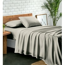 NC Home Bed Sheet Set, Ultra soft microfiber, 3 Pieces Sheet Sets, Twin, Silver Gray