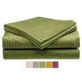 thumbnail image 1 of NC Home Dreamland dobby stripe ultra soft microfiber solid sheet set, Queen, Fern, 1 of 2