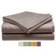 thumbnail image 1 of NC Home Dreamland dobby stripe ultra soft microfiber solid sheet set, Twin, Simply Taupe, 1 of 2