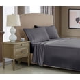thumbnail image 1 of NC Home Fashions 5-Star Hotel Lexury Brushed Microfiber Sheets - Extra Soft, Deep Pockets, Easy Fit, Breathable & Cooling - 4 Piece (Cali King, Dark Grey), 1 of 5