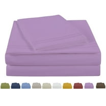 NC Home Fashions Embroidered Soft Microfiber 4-Piece 300 Thread Count Bedsheet, Queen-Wrinkle Free