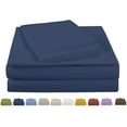 thumbnail image 1 of NC Home Fashions Embroidered ulta soft microfiber sheet set, Twin, Blue Indigo, 1 of 4