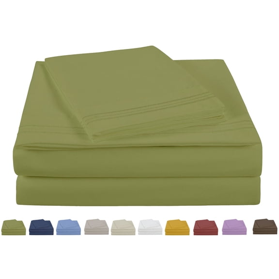 NC Home Fashions Embroidered ulta soft microfiber sheet set, Twin, Fern