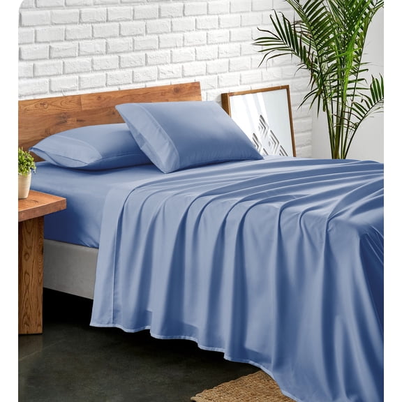 NC Home Fashions Embroidered ulta soft microfiber sheet set, Twin, Serenity