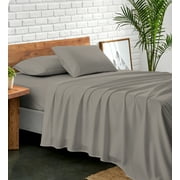 NC Home Fashions Embroidered ulta soft microfiber sheet set, Twin, Silver Gray
