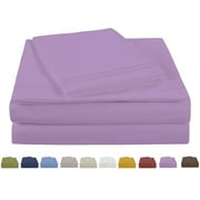 NC Home Fashions Embroidered ultra soft microfiber sheet set, Full, Lupine