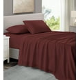 thumbnail image 1 of NC Home Fashions 3-Piece Twin Sheet Set, Ultra-Soft 800 Thread Count Microfiber, Deep Pocket, Twin, Marsala, 1 of 4