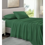 NC Home Fashions Sheet Set - Soft Classic 800 Thread Count Microfiber, 3 Pieces - Twin XL, Deep Fern