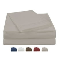 NC Home Fashions Hotel Style microfiberbed Sheet Sets, 4-pieces with two bonus pillowcases, Queen, Silver Gray