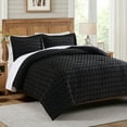 thumbnail image 1 of NC King Comforter Sets With 2 Pillow Shams, 3 Piece Soft Bedding Set, Black, 1 of 6