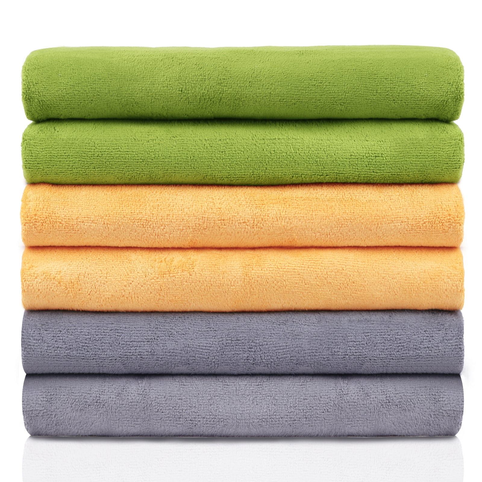 NC Microfiber Bath Towel Set of 6 Soft Absorbent Hotel Bathroom