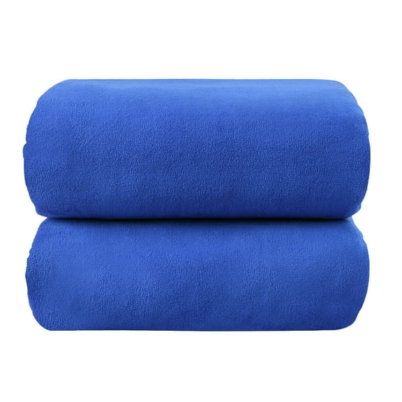 NC Microfiber Bath Towels 2 Pack Towel Sets (35" x 70") - Extra Absorbent, Fast Drying, Dark Blue