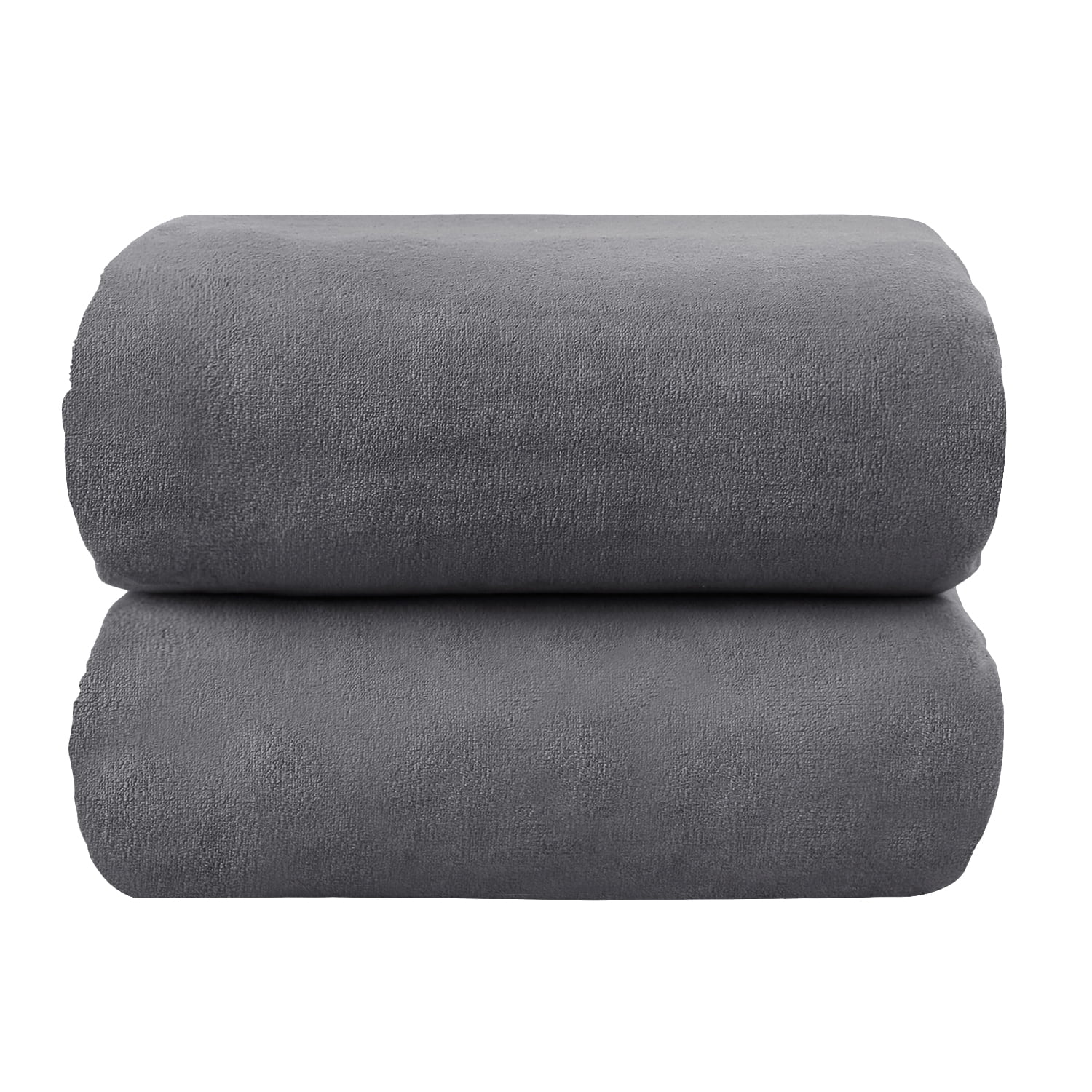 NC Microfiber Bath Towels 2 Pack Towel Sets (35" x 70") - Extra Absorbent, Fast Drying, Grey
