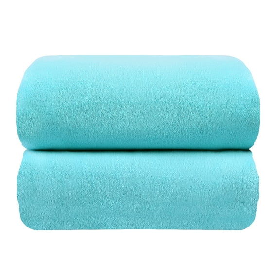 NC Microfiber Bath Towels 2 Pack Towel Sets (40" x 80") - Extra Absorbent, Fast Drying, Aquamarine
