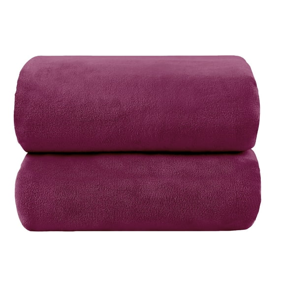 NC Microfiber Bath Towels 2 Pack Towel Sets (40" x 80") - Extra Absorbent, Fast Drying, Violet