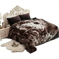 thumbnail image 1 of NC Plush Fleece Bed Blanket, Soft, Reversible Warm Blanket King 83"x93", Black Brown Wolfs, 1 of 6