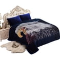 thumbnail image 1 of NC Plush Fleece Bed Blanket, Soft, Reversible Warm Blanket King 83"x93", Navy Eagle, 1 of 6