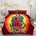 thumbnail image 1 of NC Plush Fleece Blanket For Bed,Lightweight Soft Burgundy Yellow Virgin mary Blanket,Queen 75"x91", 1 of 6
