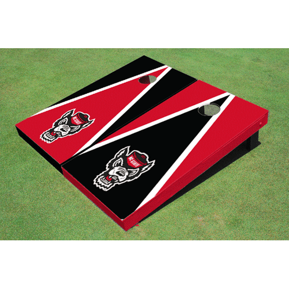 NC State University Alternating Triangle Cornhole Boards