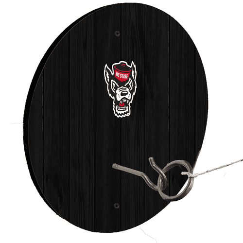 NC State University Black Ring Toss Lawn Game