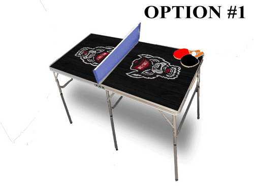 NC State University Portable Table Tennis Ping Pong Folding Table w/Accessories
