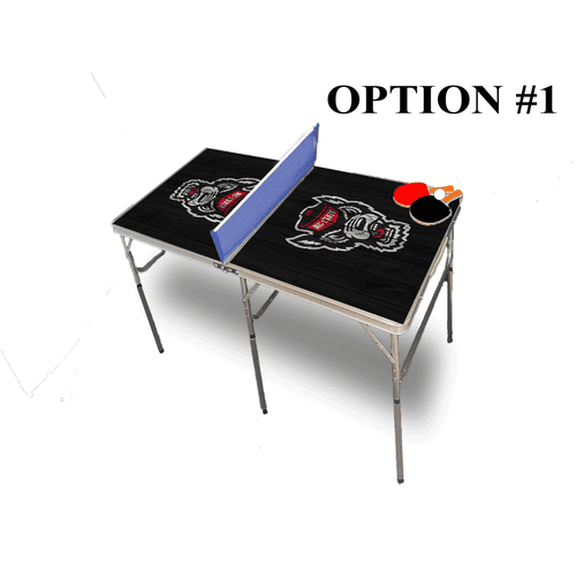 NC State University Portable Table Tennis Ping Pong Folding Table w/Accessories