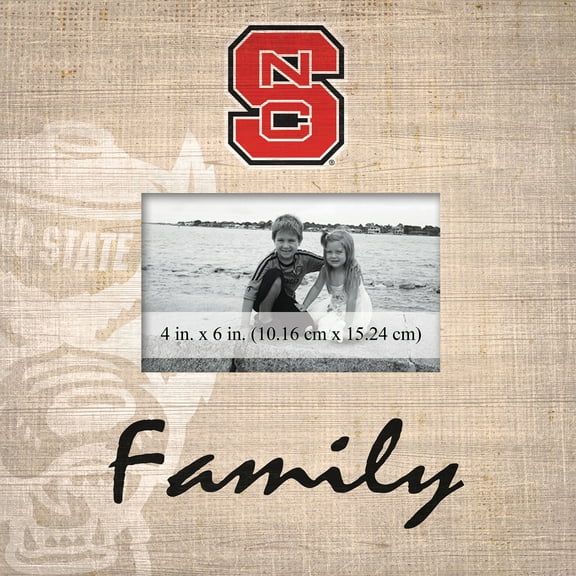 NC State Wolfpack 10'' x 10'' Burlap Pattern Frame