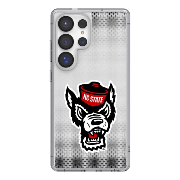 NC State Wolfpack Linen Logo Galaxy Clear Case