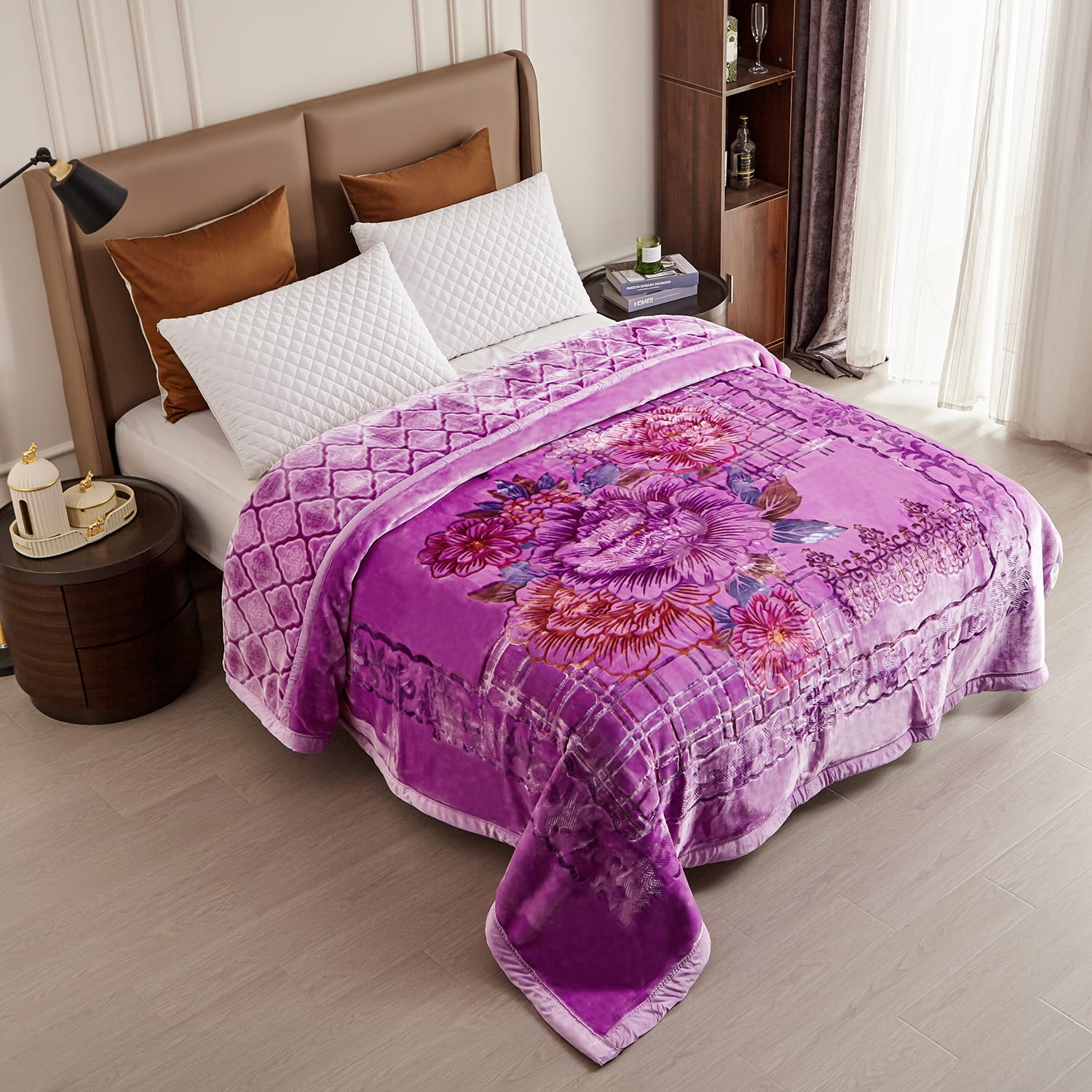 NC Thick Fleece Blanket King Size,10.5lbs 2 Ply Heavy Thick Warm Mink Bed Blanket for Winter, 87"x94"