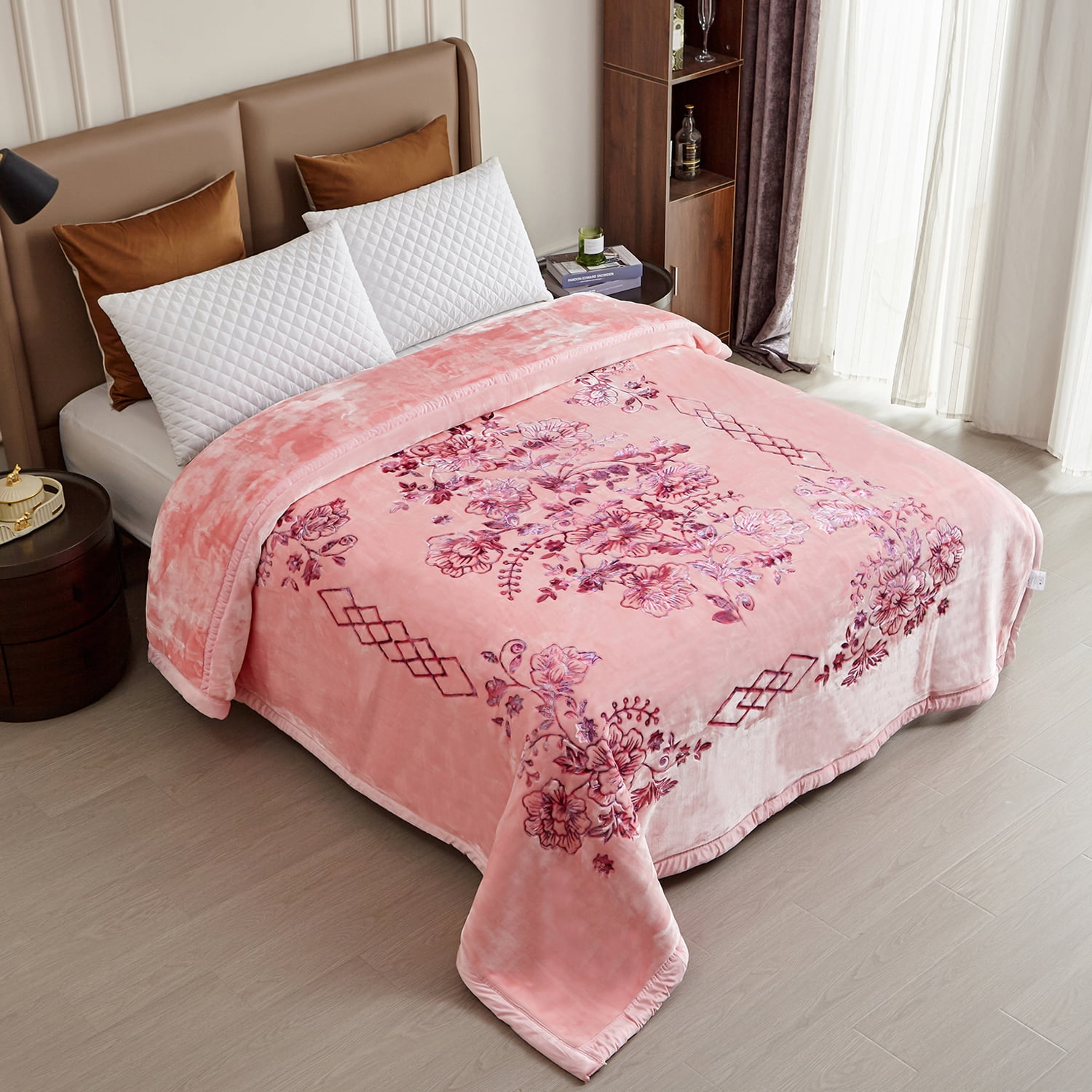 NC Thick Fleece Blanket King Size,10.5lbs 2 Ply Heavy Thick Warm Mink Bed Blanket for Winter, 87"x94"