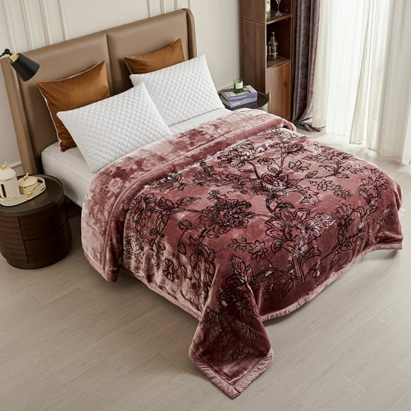 NC Thick Fleece Blanket King Size,10.5lbs 2 Ply Heavy Thick Warm Mink Bed Blanket for Winter, 87"x94"