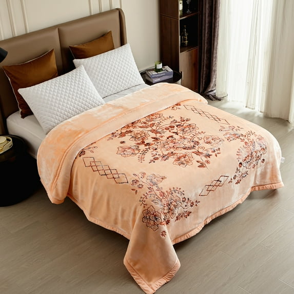 NC Thick Fleece Blanket King Size,10.5lbs 2 Ply Heavy Thick Warm Mink Bed Blanket for Winter, 87"x94"