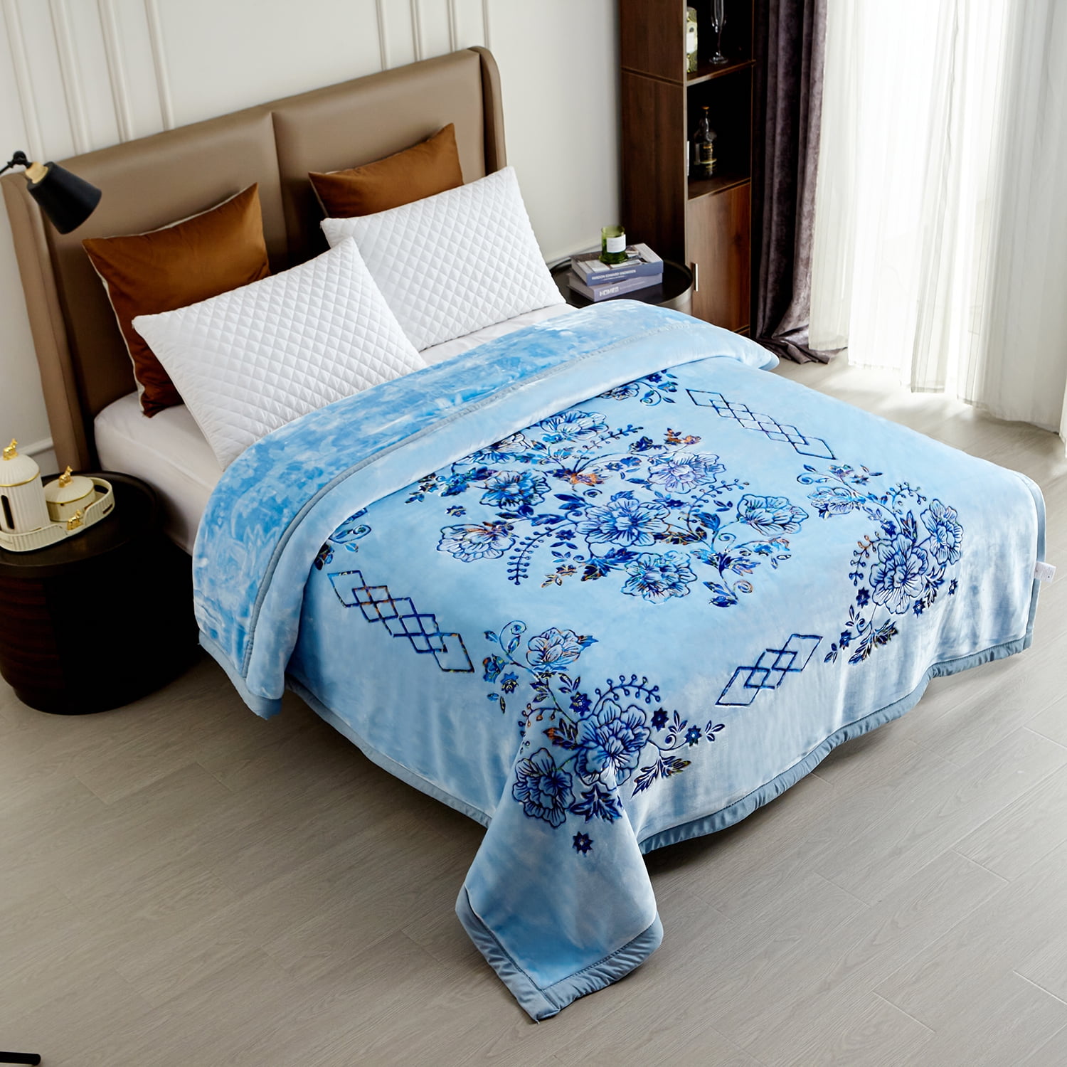 NC Thick Fleece Blanket King Size,10.5lbs 2 Ply Heavy Thick Warm Mink Bed Blanket for Winter, 87"x94"