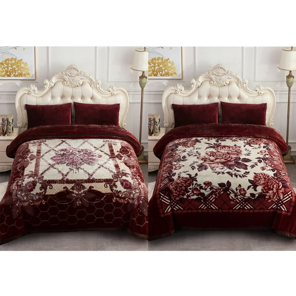 NC Thick Fleece Blanket King Size,10Lbs 2 Ply Faux Mink Bed Blanket For Winter, Brown, 85"x93"